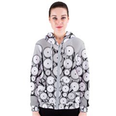 Gears Tree Structure Networks Women s Zipper Hoodie