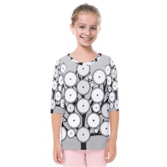 Gears Tree Structure Networks Kids  Quarter Sleeve Raglan Tee