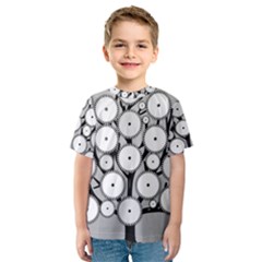 Gears Tree Structure Networks Kids  Sport Mesh Tee