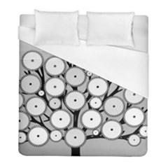 Gears Tree Structure Networks Duvet Cover (Full/ Double Size)