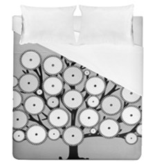 Gears Tree Structure Networks Duvet Cover (Queen Size)