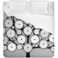 Gears Tree Structure Networks Duvet Cover (King Size)