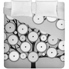 Gears Tree Structure Networks Duvet Cover Double Side (King Size)