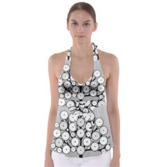 Gears Tree Structure Networks Babydoll Tankini Top