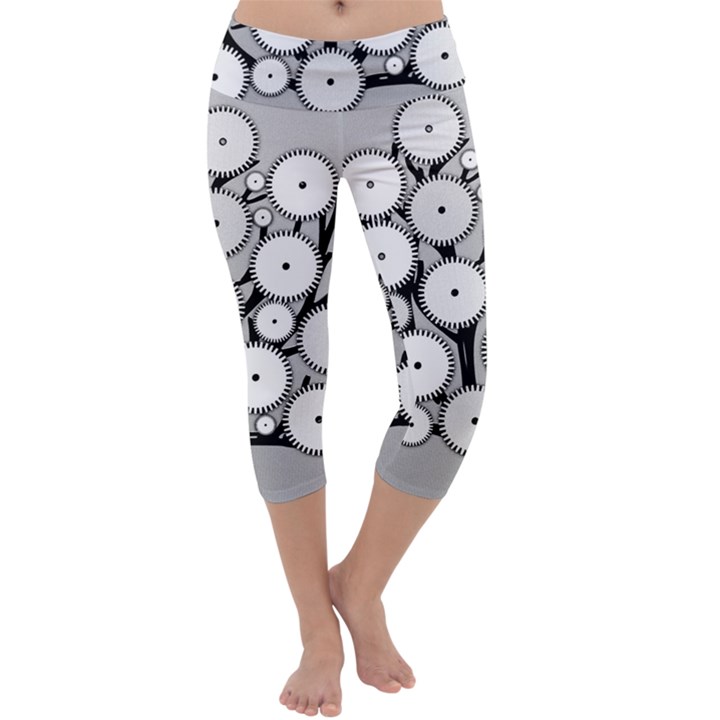 Gears Tree Structure Networks Capri Yoga Leggings