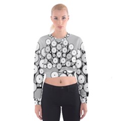 Gears Tree Structure Networks Cropped Sweatshirt