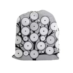 Gears Tree Structure Networks Drawstring Pouches (Extra Large)