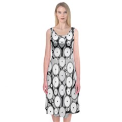 Gears Tree Structure Networks Midi Sleeveless Dress