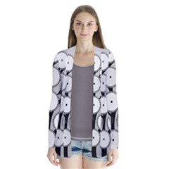 Gears Tree Structure Networks Drape Collar Cardigan