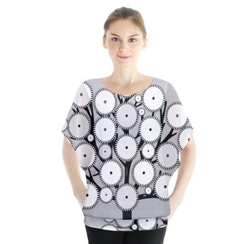 Gears Tree Structure Networks Blouse by Sapixe