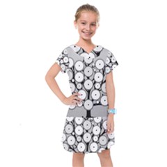 Gears Tree Structure Networks Kids  Drop Waist Dress