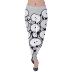 Gears Tree Structure Networks Velvet Leggings