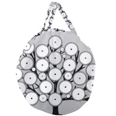 Gears Tree Structure Networks Giant Round Zipper Tote