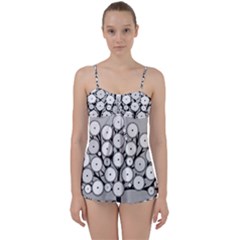 Gears Tree Structure Networks Babydoll Tankini Set