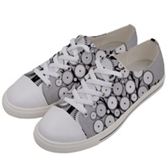 Gears Tree Structure Networks Women s Low Top Canvas Sneakers