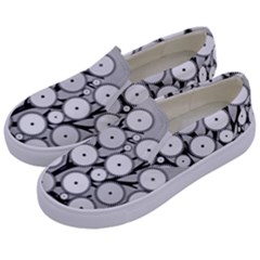 Gears Tree Structure Networks Kids  Canvas Slip Ons