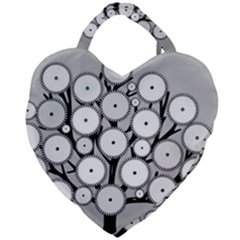 Gears Tree Structure Networks Giant Heart Shaped Tote