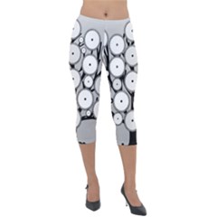 Gears Tree Structure Networks Lightweight Velour Capri Leggings 