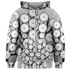 Gears Tree Structure Networks Kids Zipper Hoodie Without Drawstring