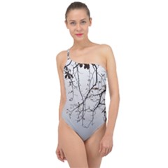 Tree Nature Landscape Classic One Shoulder Swimsuit