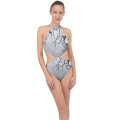 Tree Nature Landscape Halter Side Cut Swimsuit