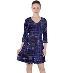 Networks Internet Social Ruffle Dress by Sapixe