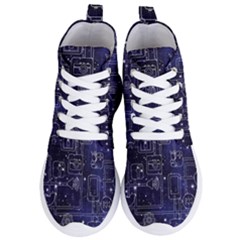 Networks Internet Social Women s Lightweight High Top Sneakers by Sapixe