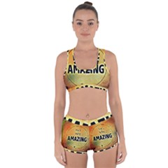 Beautiful Day Cheerful Munter Racerback Boyleg Bikini Set by Sapixe