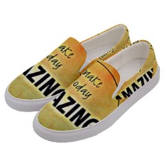 Beautiful Day Cheerful Munter Men s Canvas Slip Ons by Sapixe