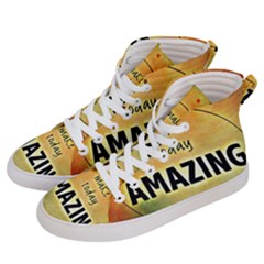 Beautiful Day Cheerful Munter Women s Hi-top Skate Sneakers by Sapixe