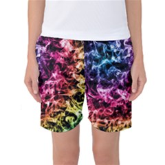 Smoke Colors Soul Black Blue Women s Basketball Shorts by Sapixe