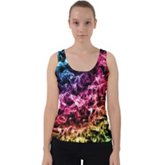 Smoke Colors Soul Black Blue Velvet Tank Top