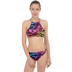 Smoke Colors Soul Black Blue Racer Front Bikini Set