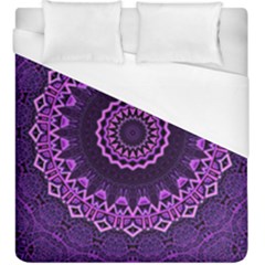 Mandala Purple Mandalas Balance Duvet Cover (king Size)