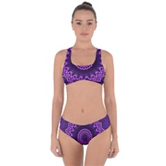 Mandala Purple Mandalas Balance Criss Cross Bikini Set by Sapixe