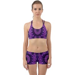 Mandala Purple Mandalas Balance Back Web Gym Set by Sapixe