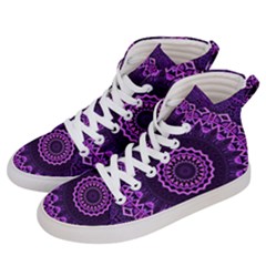 Mandala Purple Mandalas Balance Men s Hi-top Skate Sneakers by Sapixe