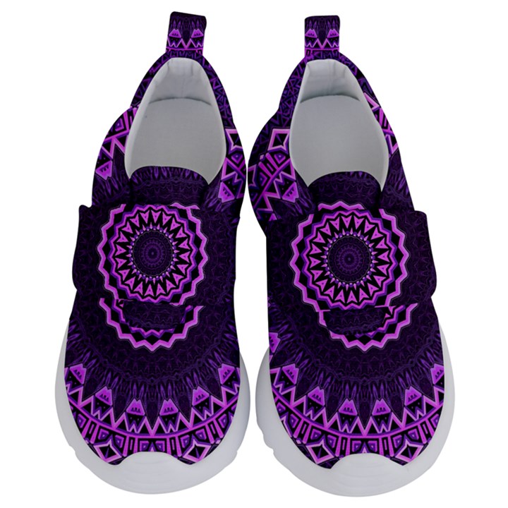 Mandala Purple Mandalas Balance Velcro Strap Shoes