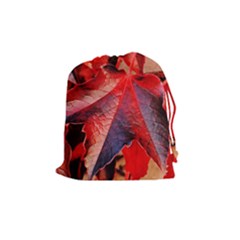 Wine Partner Wild Vine Leaves Plant Drawstring Pouches (medium)  by Sapixe