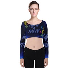 Beautiful Things Encourage Velvet Crop Top