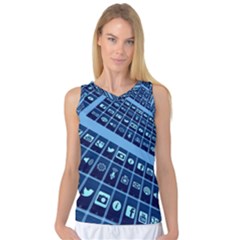 Mobile Phone Smartphone App Women s Basketball Tank Top by Sapixe