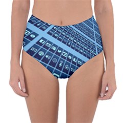 Mobile Phone Smartphone App Reversible High-waist Bikini Bottoms by Sapixe