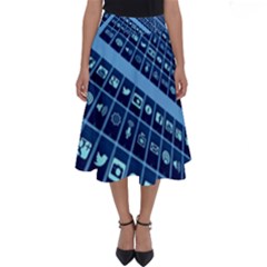 Mobile Phone Smartphone App Perfect Length Midi Skirt by Sapixe