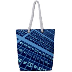 Mobile Phone Smartphone App Full Print Rope Handle Tote (small) by Sapixe