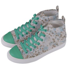 Background Texture Motive Paper Women s Mid-top Canvas Sneakers