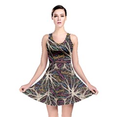 Mental Human Experience Mindset Reversible Skater Dress by Sapixe