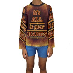 Motivation Live Courage Enjoy Life Kids  Long Sleeve Swimwear by Sapixe