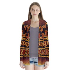 Motivation Live Courage Enjoy Life Drape Collar Cardigan by Sapixe