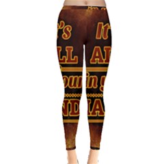 Motivation Live Courage Enjoy Life Inside Out Leggings by Sapixe