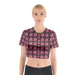 Butterflies In A Wonderful Forest Of Climbing Flowers Cotton Crop Top by pepitasart